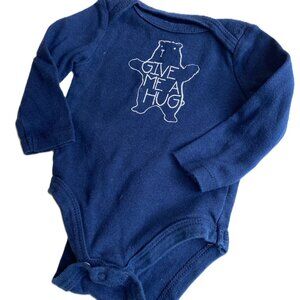 🌟 $2 Add On | Navy Bear Hugs Long Sleeve Bodysuit Bear Hugs 0-3M